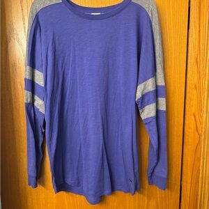 PINK Victoria's Secret Purple Tee with Gray Trim